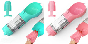Rasmun Portable Pet Water Bottle with Food Box & Garbage Bag