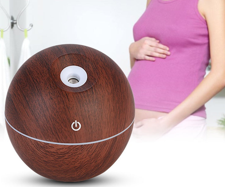 Rasmun USB Ultrasonic Essential Oil Diffuser & Humidifier – 130ml Air Purifier with 7-Color LED Night Light for Home, Office, Baby Room