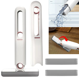 Rasmun Mini Sponge Squeeze Mop – Portable, Eco-Friendly Floor & Glass Cleaner