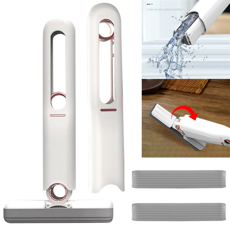 Rasmun Mini Sponge Squeeze Mop – Portable, Eco-Friendly Floor & Glass Cleaner