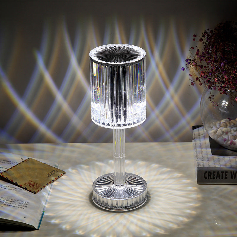 Rasmun Crystal Table Lamp – 3-Way Dimmable Touch Control LED Night Light, Elegant Diamond Design for Home, Bedroom & Hotel Decor