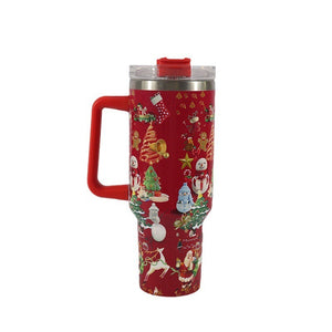 Rasmun 1200ml Insulated Stainless Steel Tumbler with Handle and Straw