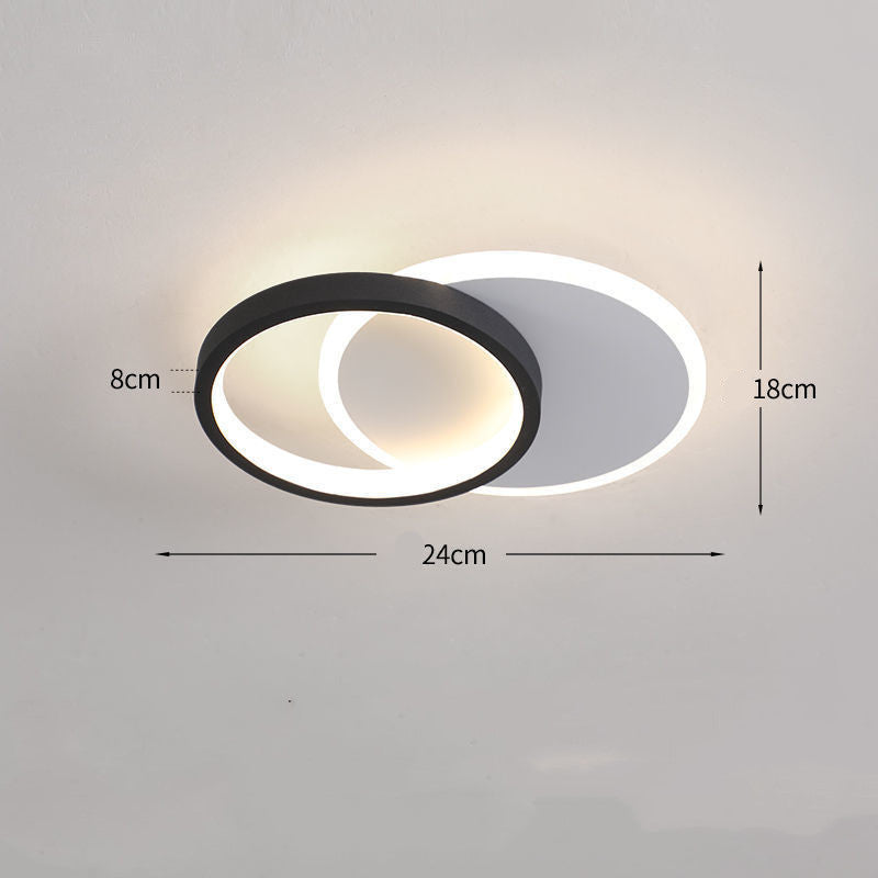 Rasmun Simple & Modern Corridor Aisle Light – Ceramic LED Ceiling Lamp with 3-Color Modes | Surface or Concealed Mount Options