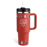 Rasmun 40 Oz Insulated Tumbler with Handle & Straw – Spill Proof