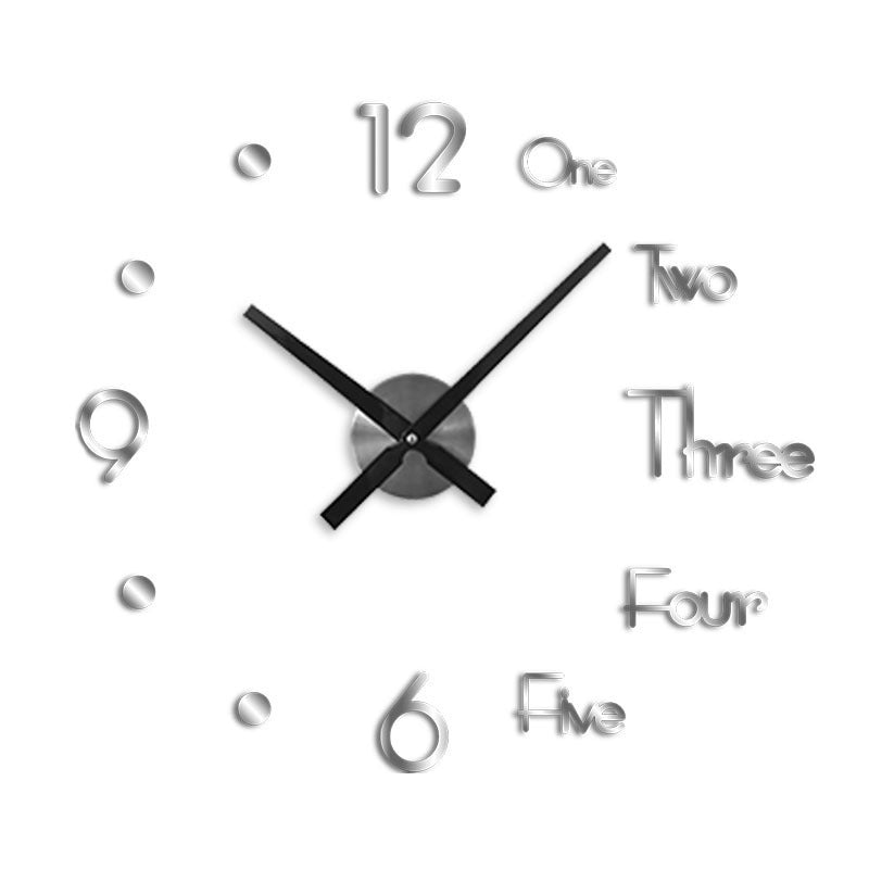 Rasmun DIY European Style Perforated Wall Clock – Modern Acrylic Wall Sticker Clock for Living Room, Bedroom, Office Decor