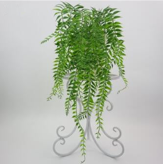 Rasmun Persian Rattan Wall Hanging – 5-Fork Artificial Green Plant for Home & Office Décor, 85cm Long