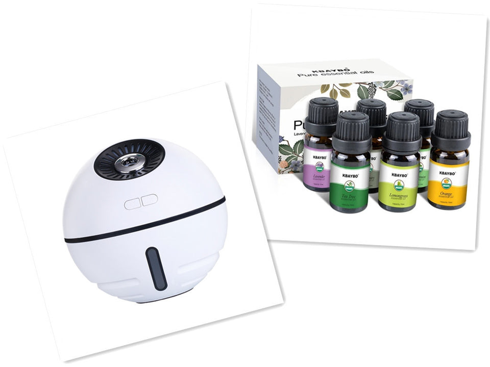 Rasmun Rechargeable Mini Humidifier with LED Light & Fan – 300ML Ultrasonic Aroma Diffuser, USB Portable, 2000mAh Battery