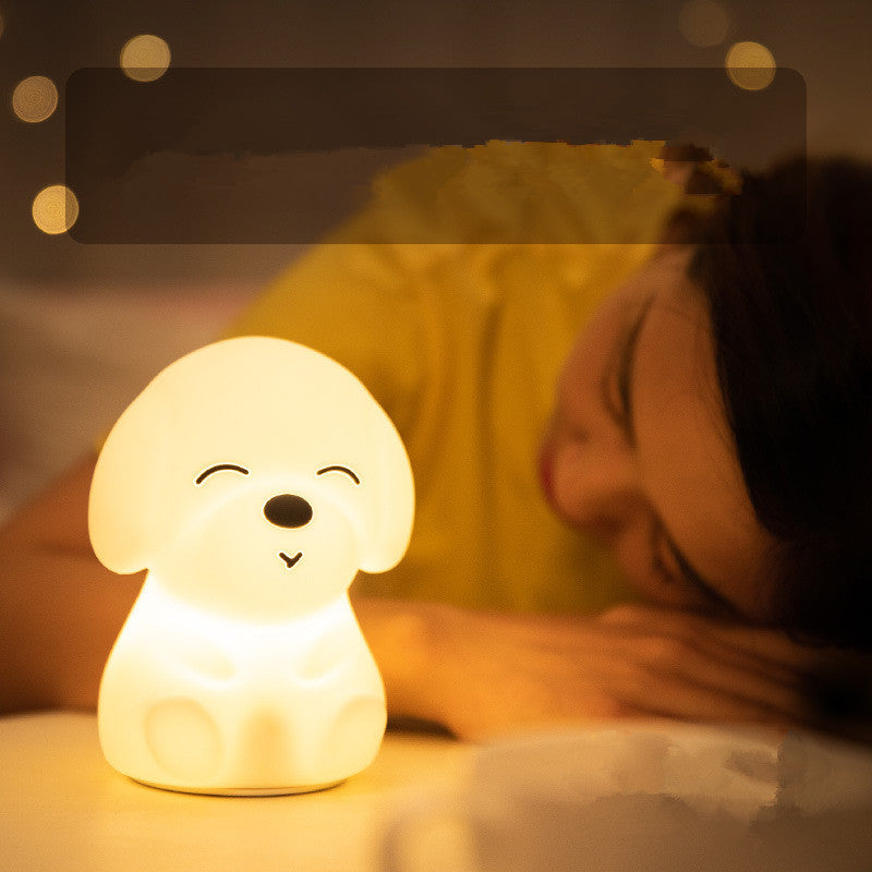 Rasmun Puppy LED Night Light – Soft Silicone Touch Lamp