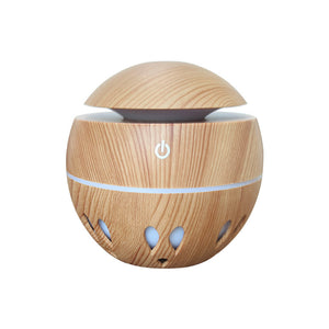 Rasmun USB Ultrasonic Essential Oil Diffuser & Humidifier – 130ml Air Purifier with 7-Color LED Night Light for Home, Office, Baby Room