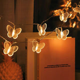 Rasmun 3M 20-LED Butterfly String Lights – Battery-Powered Christmas Fairy Lights