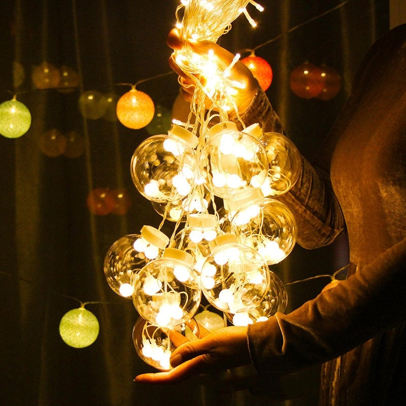 Rasmun LED Wish Orbs Curtain Lights – Star & Moon String Lighting for Room