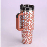 Rasmun 40 Oz Insulated Tumbler with Handle & Straw – Spill Proof