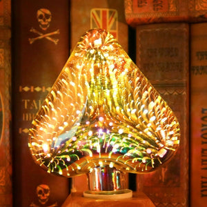 Rasmun 3D Fireworks LED Light Bulb – E27 Decorative Glass Christmas Light for Home, Tree & Holiday Décor – Multiple Festive Shapes