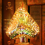 Rasmun 3D Fireworks LED Light Bulb – E27 Decorative Glass Christmas Light for Home, Tree & Holiday Décor – Multiple Festive Shapes