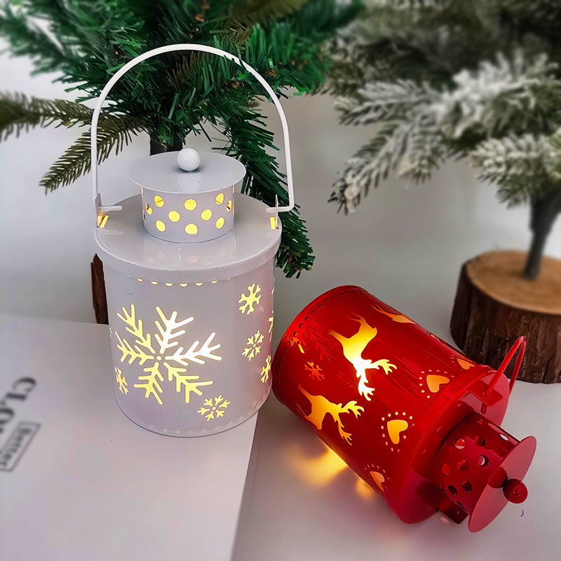 Rasmun Christmas LED Candle Lantern – Nordic Style Electronic Candle Light for Festive Holiday Decor, Tabletop Centerpiece, Home Decoration