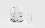 Rasmun Mini Plug-in Steam Egg Boiler – 7-Egg Cooker with Stainless Steel Plate, Overheat Protection & Adjustable Hardness