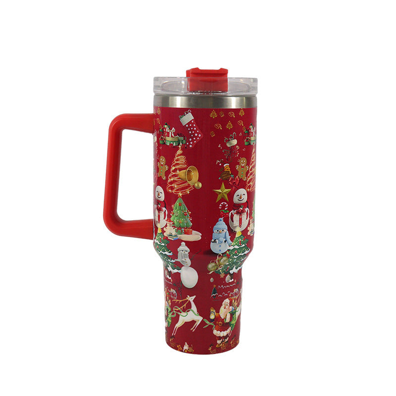 Rasmun 1200ml Insulated Stainless Steel Tumbler with Handle and Straw