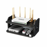 Rasmun Punch-Free Set-Top Box Shelf – Router Wall Rack, Plastic Floating Display Storage