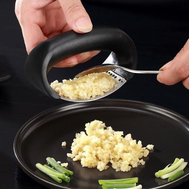 Rasmun Stainless Steel Garlic Masher – Manual Garlic Press Tool