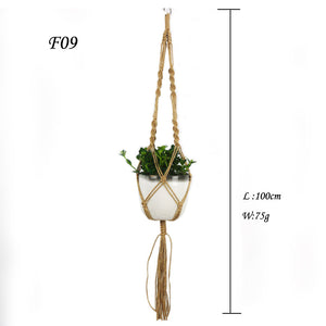 Rasmun Macrame Bead Hanging Basket – Cotton Rope Plant Hanger, Durable Net for Indoor & Outdoor Display