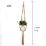 Rasmun Macrame Bead Hanging Basket – Cotton Rope Plant Hanger, Durable Net for Indoor & Outdoor Display
