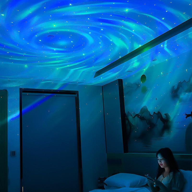 Rasmun USB Galaxy Projector – Rechargeable Laser Starry Sky Night Light with Remote for Bedroom, Parties & Ambience Lighting