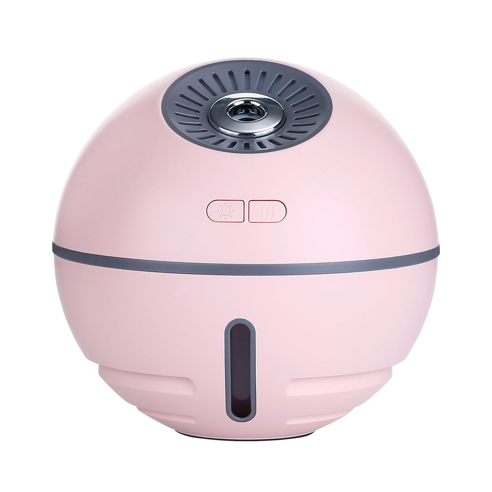 Rasmun Rechargeable Mini Humidifier with LED Light & Fan – 300ML Ultrasonic Aroma Diffuser, USB Portable, 2000mAh Battery