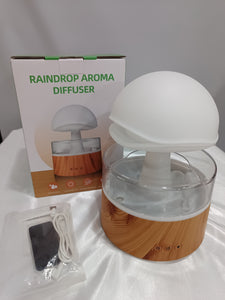 Rasmun New Rain Cloud Humidifier – 500ml Ultrasonic Aroma Diffuser, 7-Color LED, Essential Oils, Relaxing Raindrop Sound