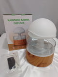 Rasmun New Rain Cloud Humidifier – 500ml Ultrasonic Aroma Diffuser, 7-Color LED, Essential Oils, Relaxing Raindrop Sound