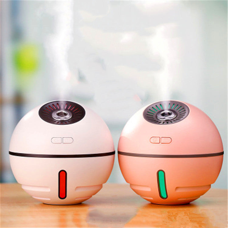 Rasmun Rechargeable Mini Humidifier with LED Light & Fan – 300ML Ultrasonic Aroma Diffuser, USB Portable, 2000mAh Battery