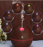 Rasmun USB Ultrasonic Essential Oil Diffuser & Humidifier – 130ml Air Purifier with 7-Color LED Night Light for Home, Office, Baby Room