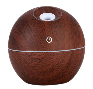 Rasmun USB Ultrasonic Essential Oil Diffuser & Humidifier – 130ml Air Purifier with 7-Color LED Night Light for Home, Office, Baby Room