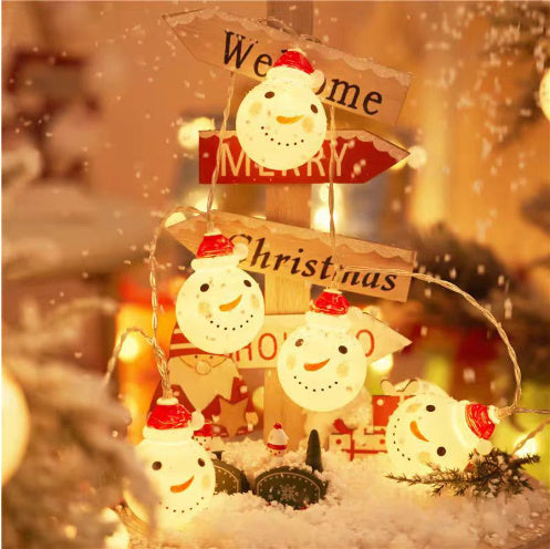 Rasmun Snowman String Lights – Christmas Decoration LED Fairy Lights with Battery, USB, or Remote Control