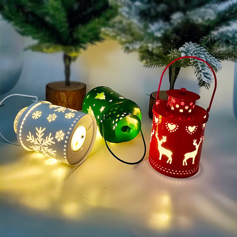 Rasmun Christmas LED Candle Lantern – Nordic Style Electronic Candle Light for Festive Holiday Decor, Tabletop Centerpiece, Home Decoration