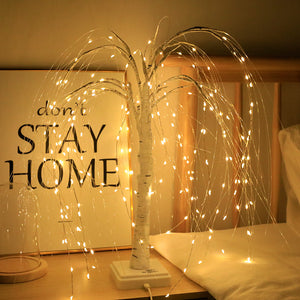 Rasmun Scene Arrangement Copper Wire Lights – 192 LED Decorative Illusion Tree Night Light with USB/Battery Power for Home, Events & Displays