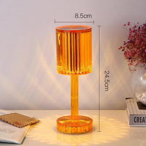 Rasmun Crystal Table Lamp – 3-Way Dimmable Touch Control LED Night Light, Elegant Diamond Design for Home, Bedroom & Hotel Decor
