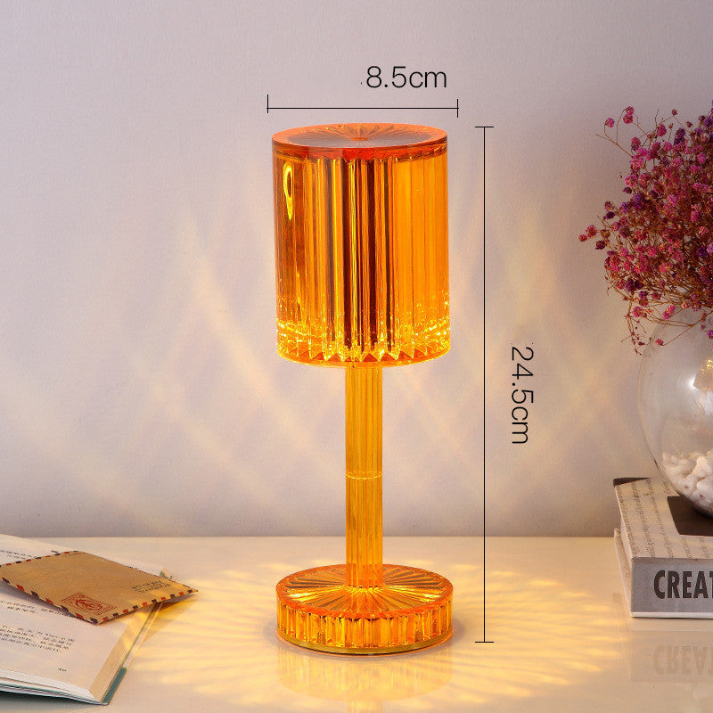 Rasmun Crystal Table Lamp – 3-Way Dimmable Touch Control LED Night Light, Elegant Diamond Design for Home, Bedroom & Hotel Decor