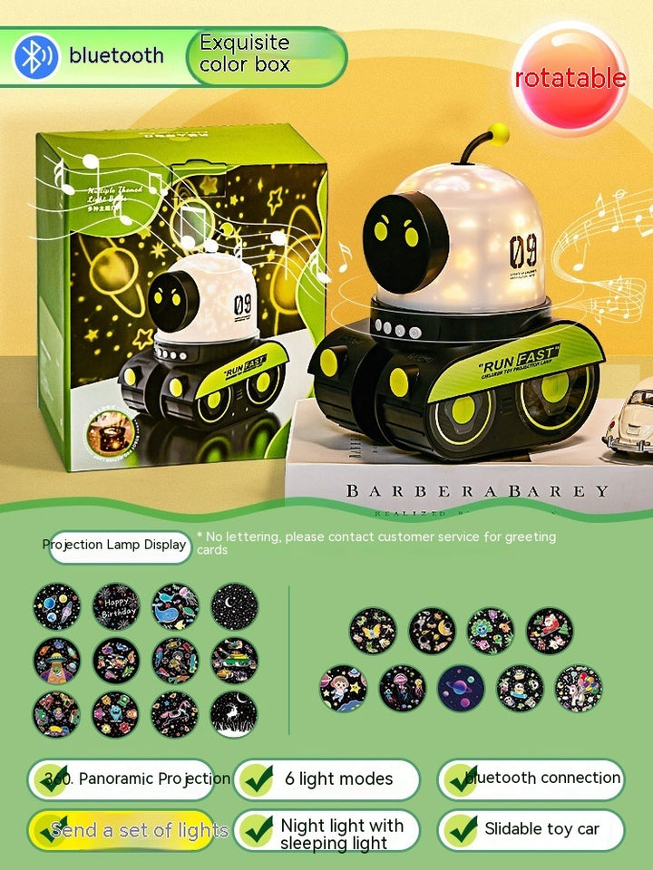 Rasmun Galaxy Robot Starry Sky Projector – LED Night Light with Bluetooth Music & Stories for Kids Bedroom, Home & Party Decor