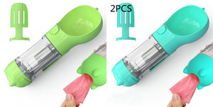 Rasmun Portable Pet Water Bottle with Food Box & Garbage Bag
