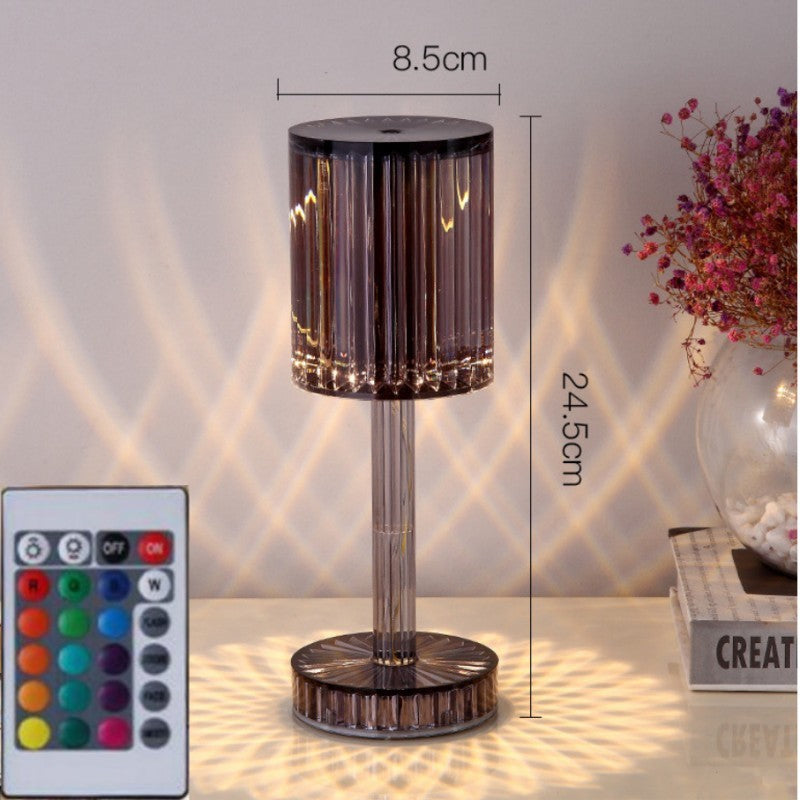 Rasmun Crystal Table Lamp – 3-Way Dimmable Touch Control LED Night Light, Elegant Diamond Design for Home, Bedroom & Hotel Decor