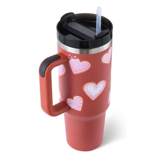 Rasmun 40 Oz Insulated Tumbler with Handle & Straw – Spill Proof