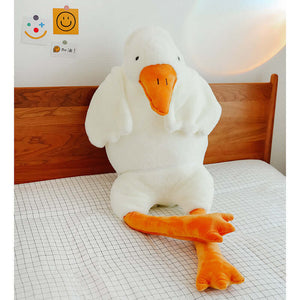 Rasmun Cute Big White Geese Pillow Plush Toy – Soft Hugging Plush