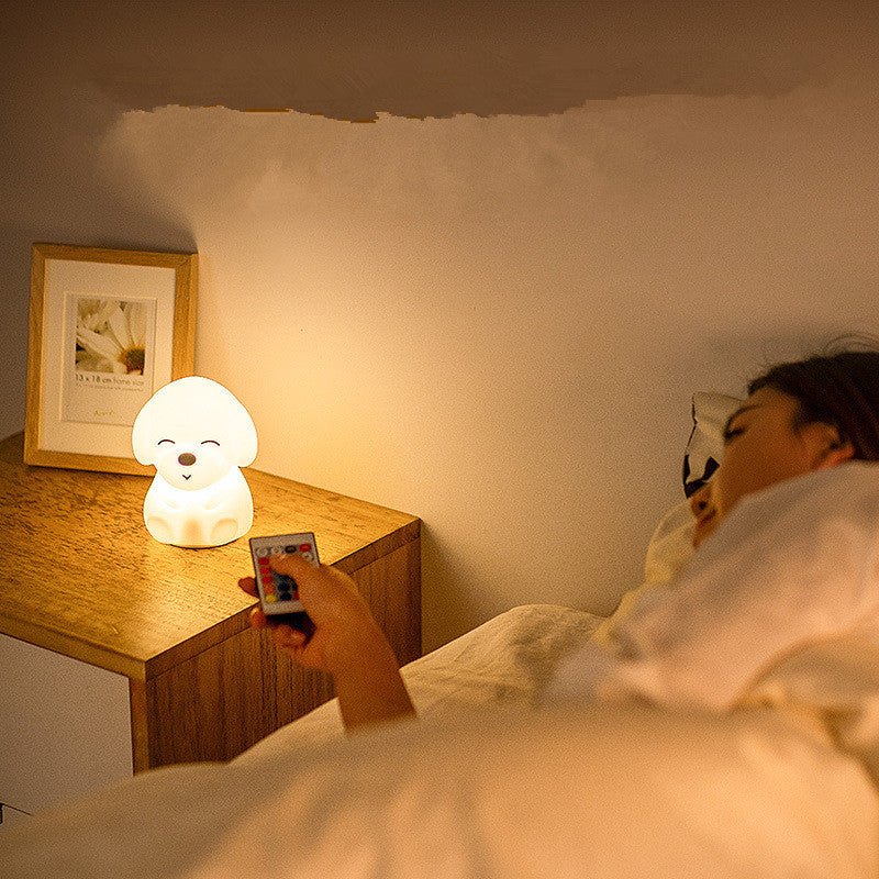 Rasmun Puppy LED Night Light – Soft Silicone Touch Lamp