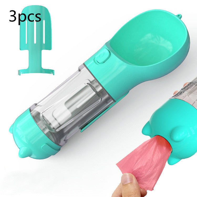Rasmun Portable Pet Water Bottle with Food Box & Garbage Bag