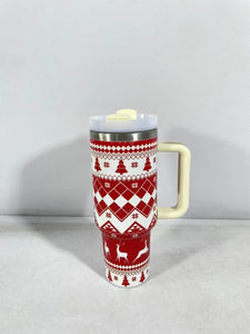 Rasmun 1200ml Insulated Stainless Steel Tumbler with Handle and Straw