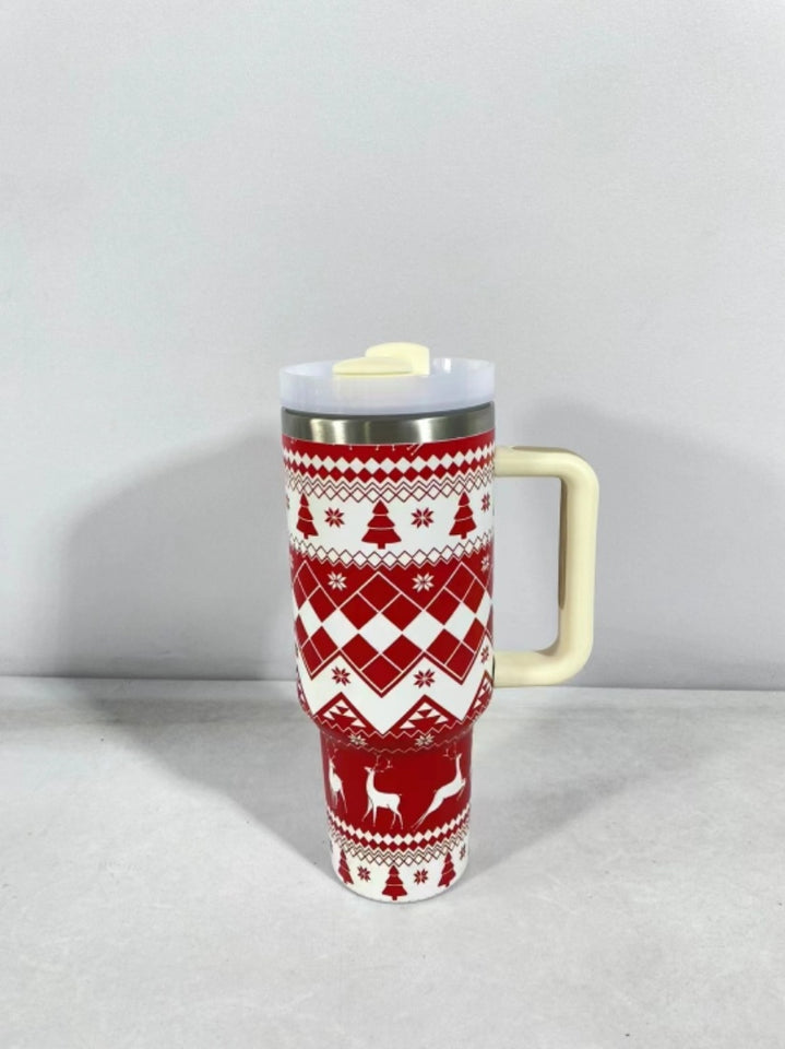 Rasmun 1200ml Insulated Stainless Steel Tumbler with Handle and Straw