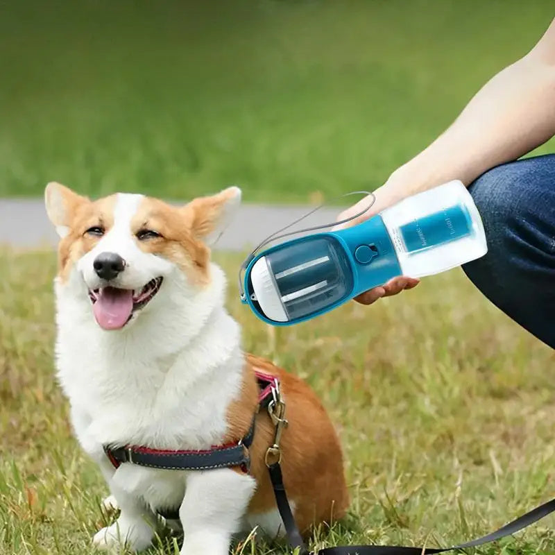 Rasmun 3-in-1 Dog Water Bottle | Portable Pet Cup & Food Box