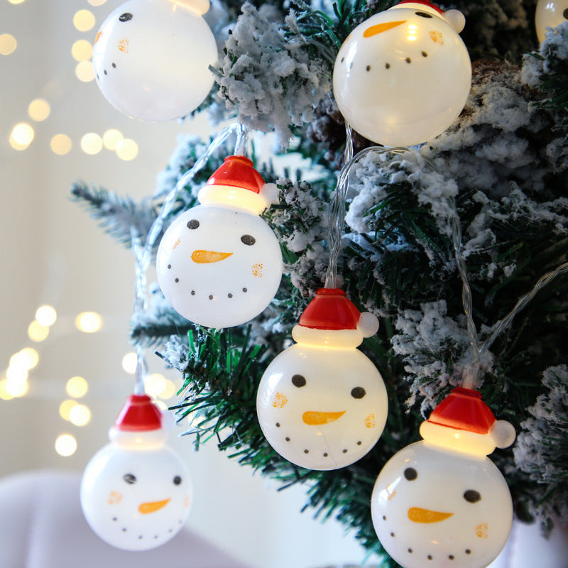 Rasmun Snowman String Lights – Christmas Decoration LED Fairy Lights with Battery, USB, or Remote Control