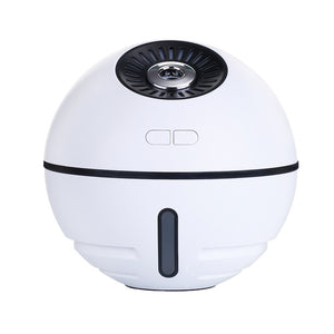 Rasmun Rechargeable Mini Humidifier with LED Light & Fan – 300ML Ultrasonic Aroma Diffuser, USB Portable, 2000mAh Battery