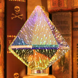 Rasmun 3D Fireworks LED Light Bulb – E27 Decorative Glass Christmas Light for Home, Tree & Holiday Décor – Multiple Festive Shapes